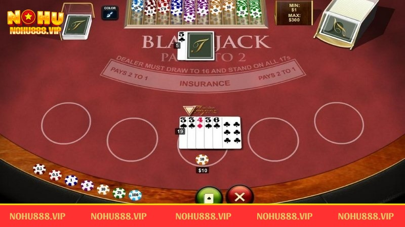 Blackjack Nohu888 là sảnh cược tiêu biểu, đáng trải nghiệm